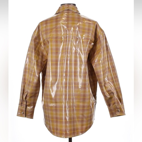 Madewell Laminated Superoversized Shirt-Jacket in Yarn-Dyed Plaid Size Small S - Picture 6 of 9